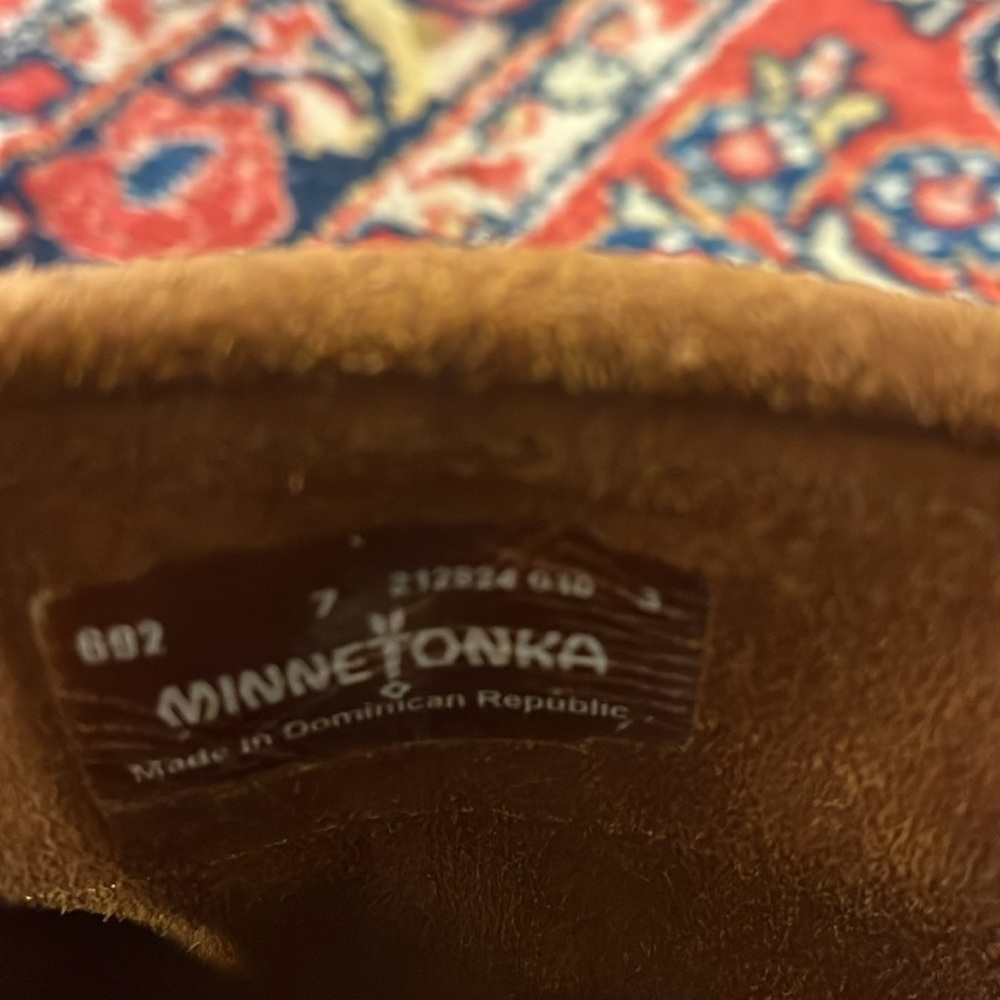 Minnetonka Double Fringe Side Zip Boot Size 7 - image 5